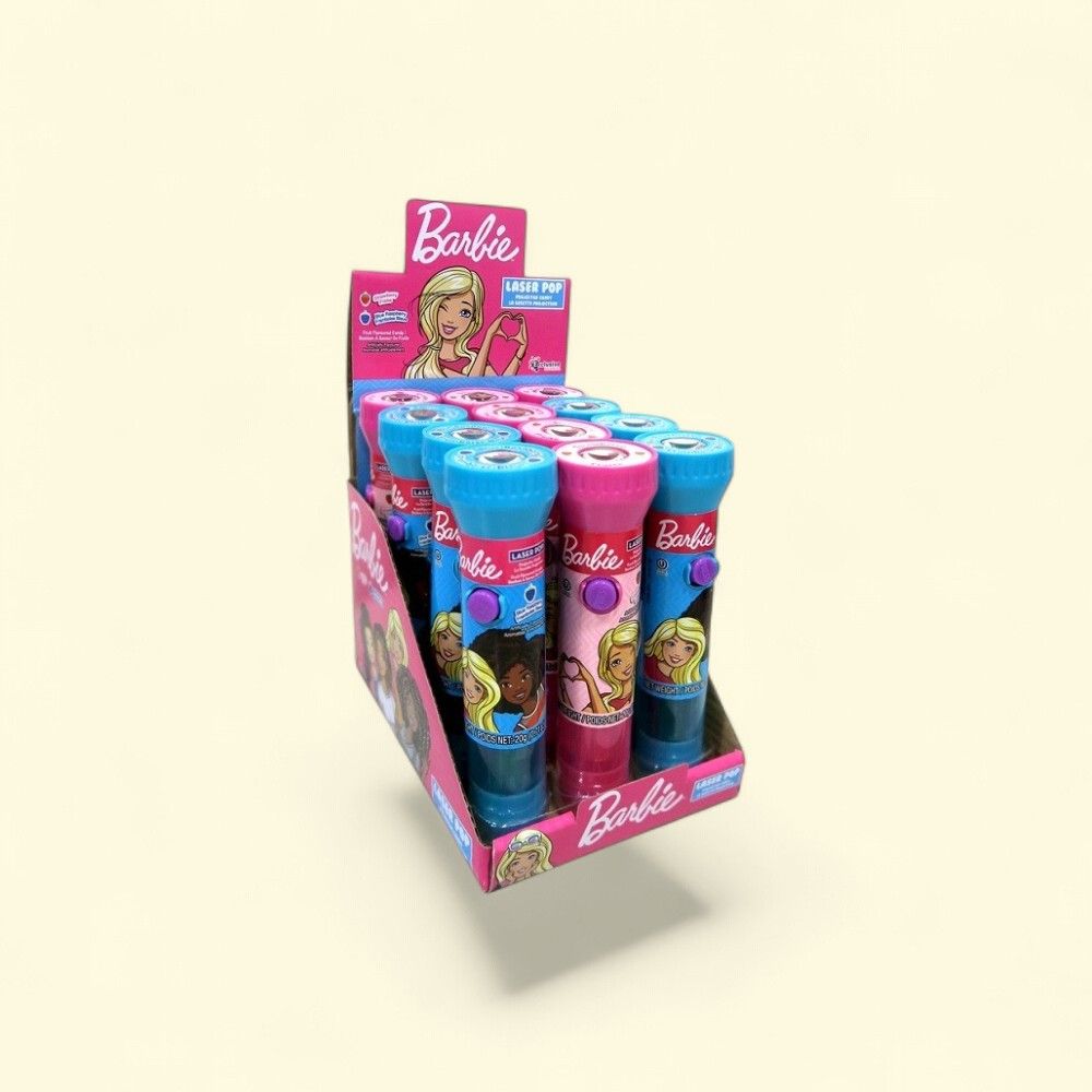Barbie Laser Pop Candy Lollipops 12-Count — authentic US product shipped worldwide by Treatspree