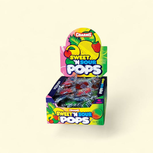 Charms Sweet Sour Flat Pops - 48 Count — authentic US product shipped worldwide by Treatspree