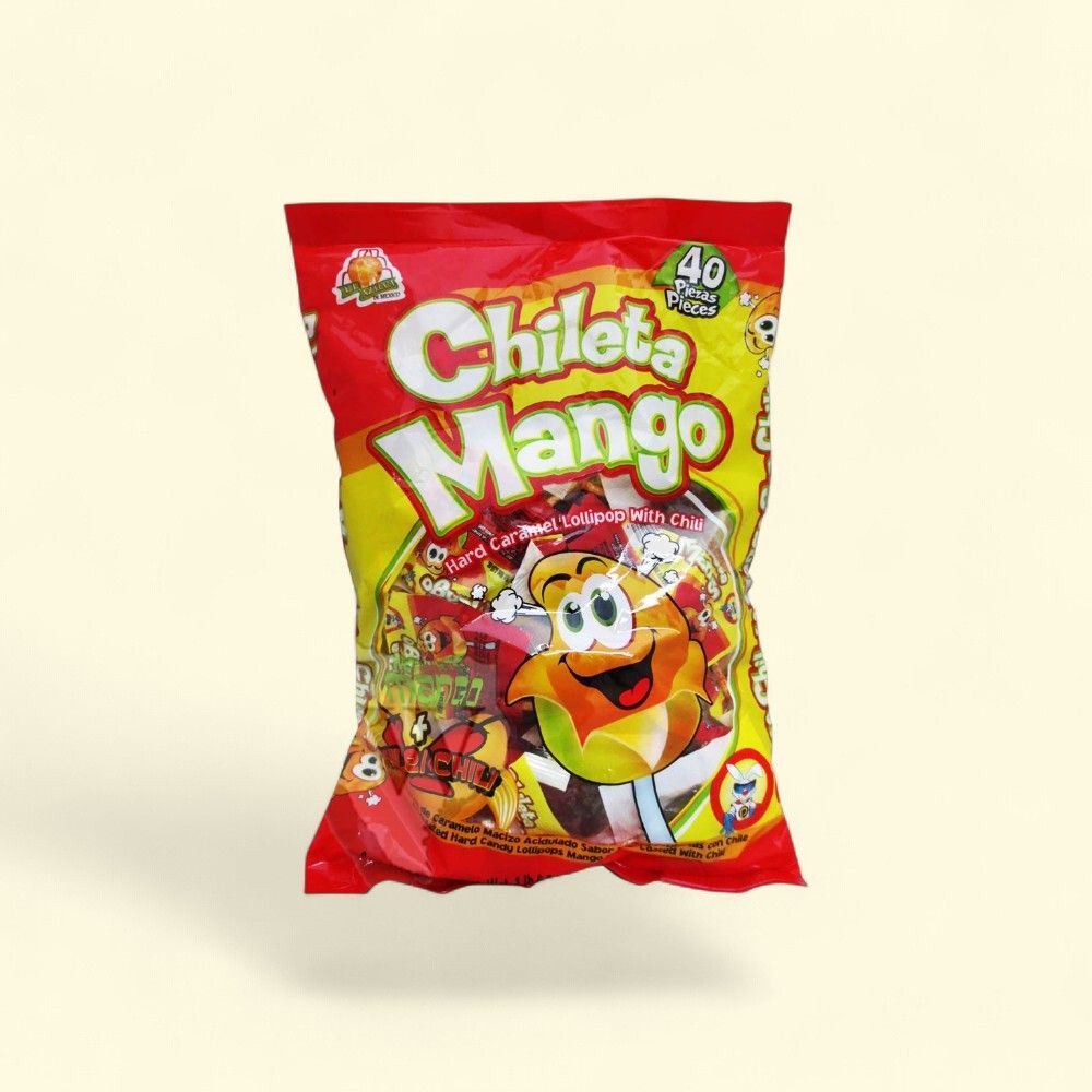 El Azteca Chileta Mango Lollipops, 40 Count — authentic US product shipped worldwide by Treatspree