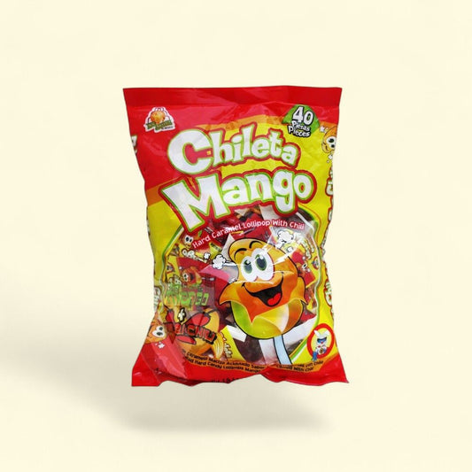 El Azteca Chileta Mango Lollipops, 40 Count — authentic US product shipped worldwide by Treatspree