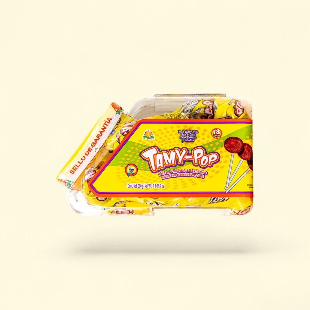 El Azteca Tamy-Pop Hot Salted Tamarind Lollipops 18-Count — authentic US product shipped worldwide by Treatspree