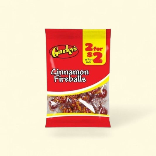 Gurley's Cinnamon Fireballs Candy - 12 Count (2 oz each) — authentic US product shipped worldwide by Treatspree