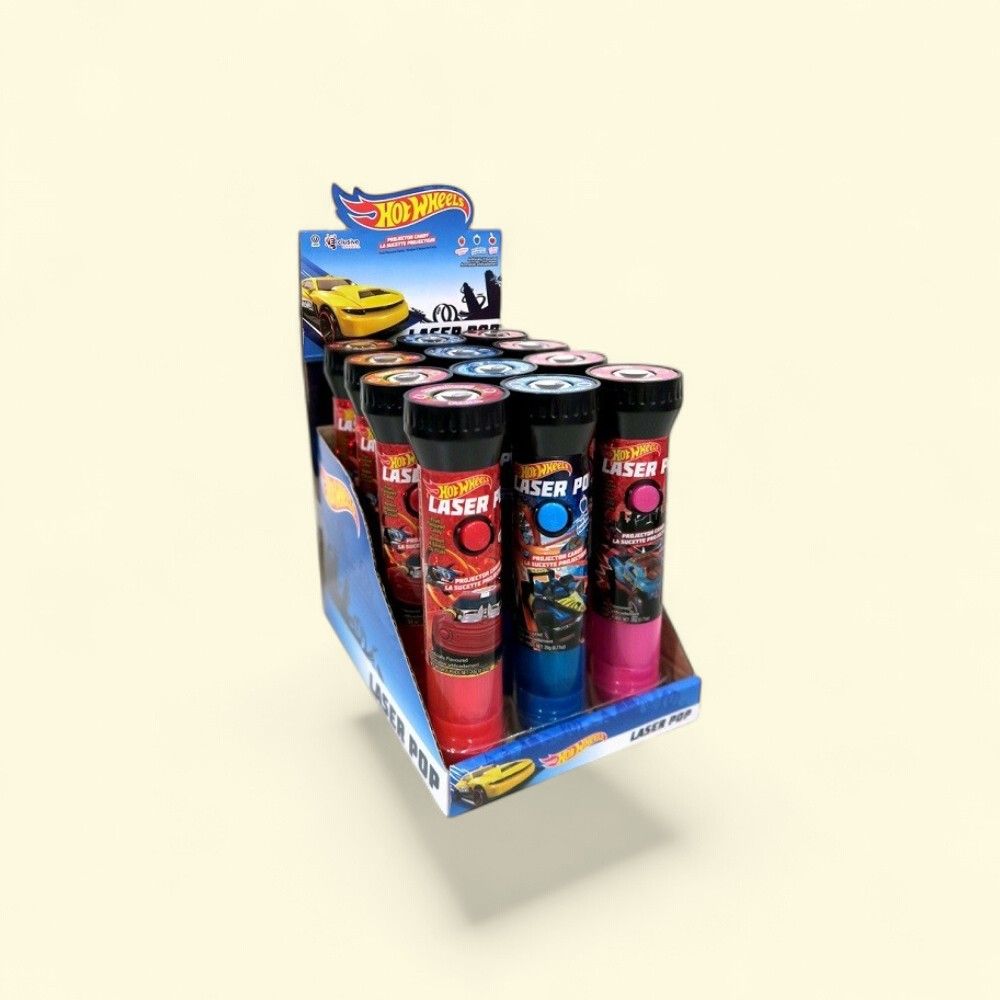 Hot Wheels Laser Pop Candy - 12 Count — authentic US product shipped worldwide by Treatspree