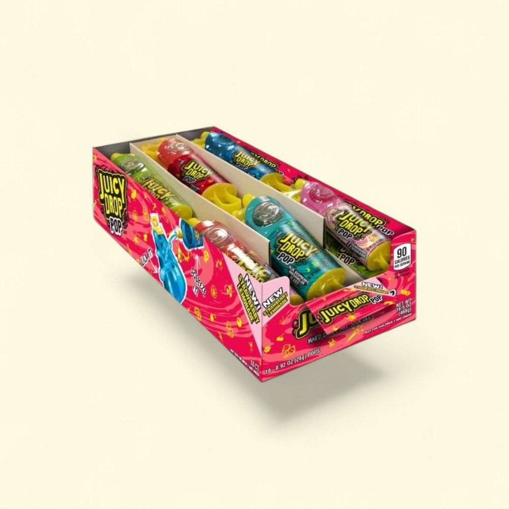 Juicy Drop Pop Assorted Candy - 18 Count — authentic US product shipped worldwide by Treatspree