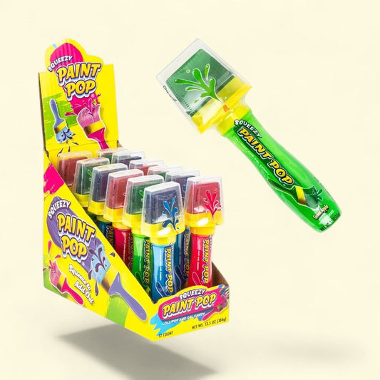 Koko's Squeezy Paint Pop Lollipop Gel Candy - Assorted 12-Pack — authentic US product shipped worldwide by Treatspree