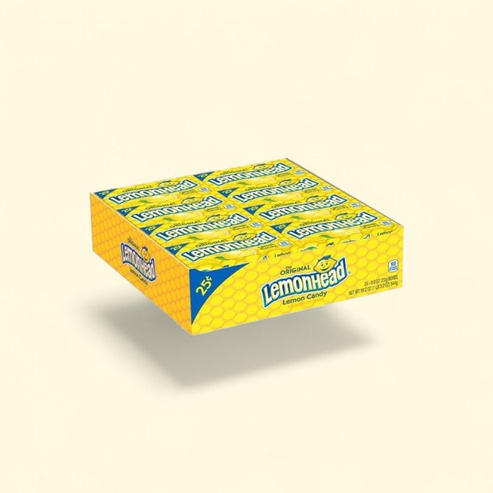 Lemonhead Hard Candy - 24 Count Box — authentic US product shipped worldwide by Treatspree