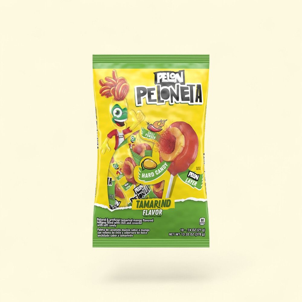 Pelon Peloneta Tamarind Flavor Lollipops - 18 Count (13.33 oz) — authentic US product shipped worldwide by Treatspree
