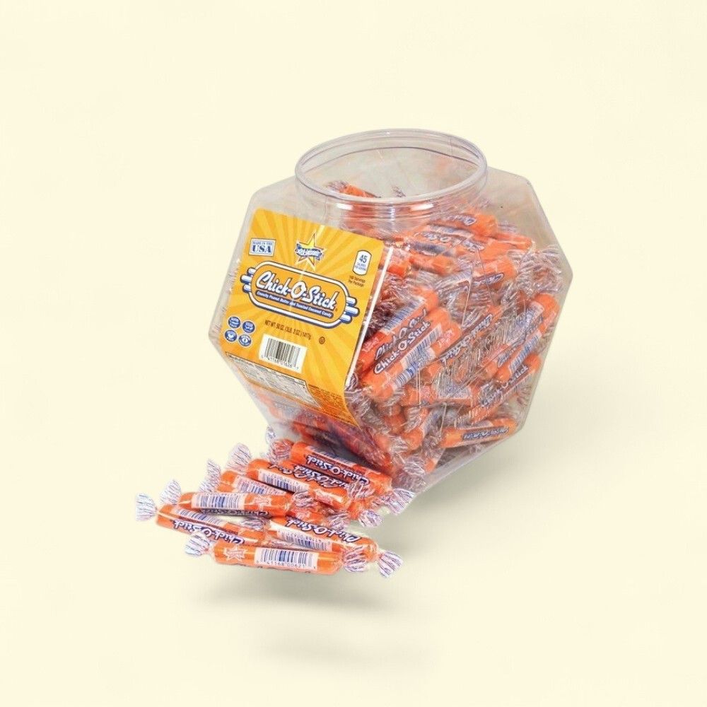 Chick-O-Stick Candy Jar - 160 Count — authentic US product shipped worldwide by Treatspree