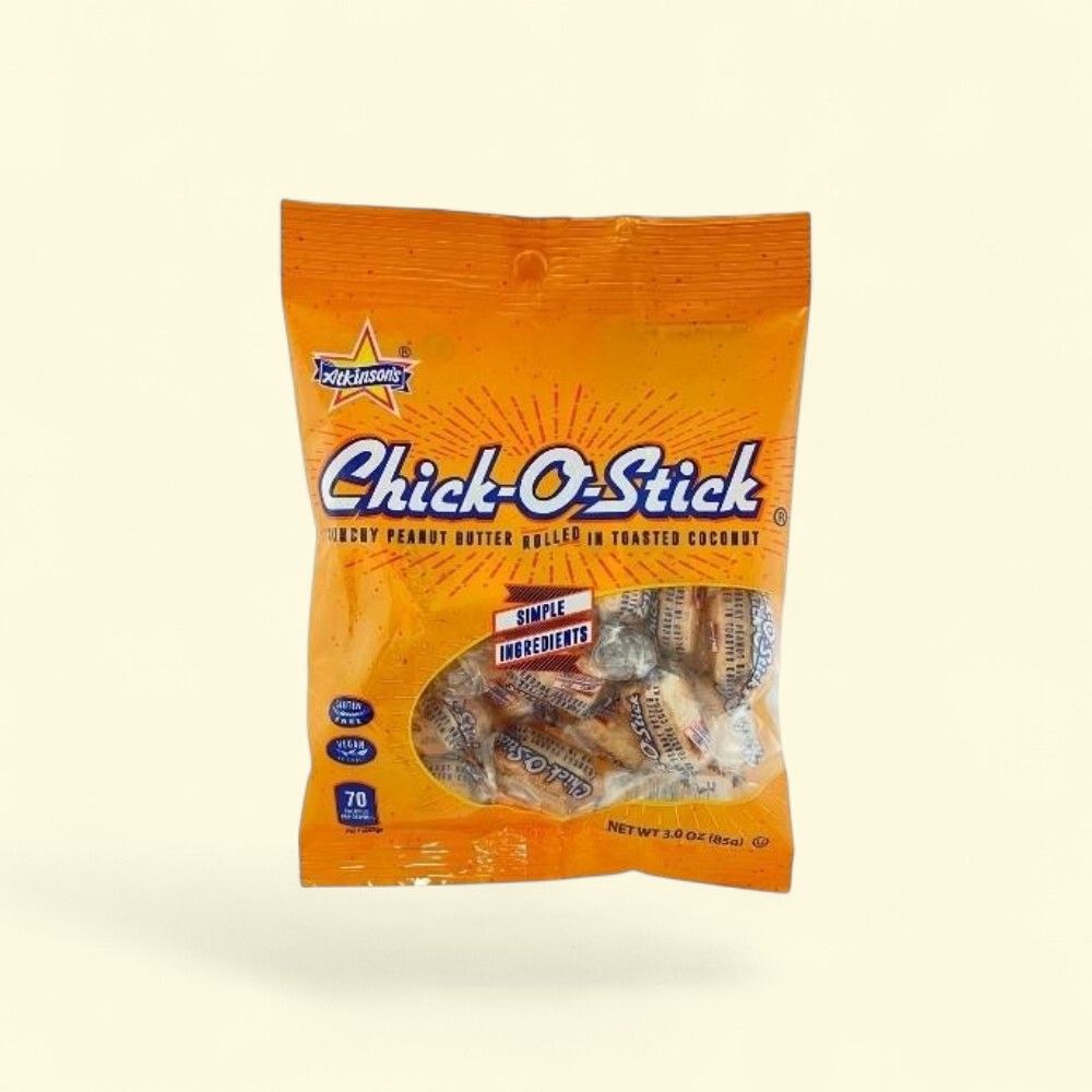 Atkinson's Chick-O-Stick Peanut Butter Candy Bag, 3oz — authentic US product shipped worldwide by Treatspree