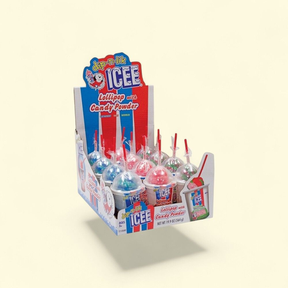 ICEE Dip-N-Lik Candy - Blue Raspberry, Cherry & Watermelon (12 Count) — authentic US product shipped worldwide by Treatspree
