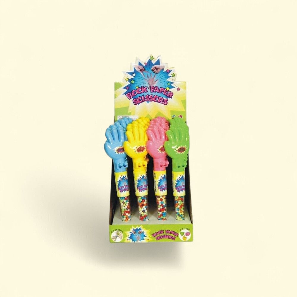 Kidsmania Rock Paper Scissors Candy Box - 12 Count — authentic US product shipped worldwide by Treatspree