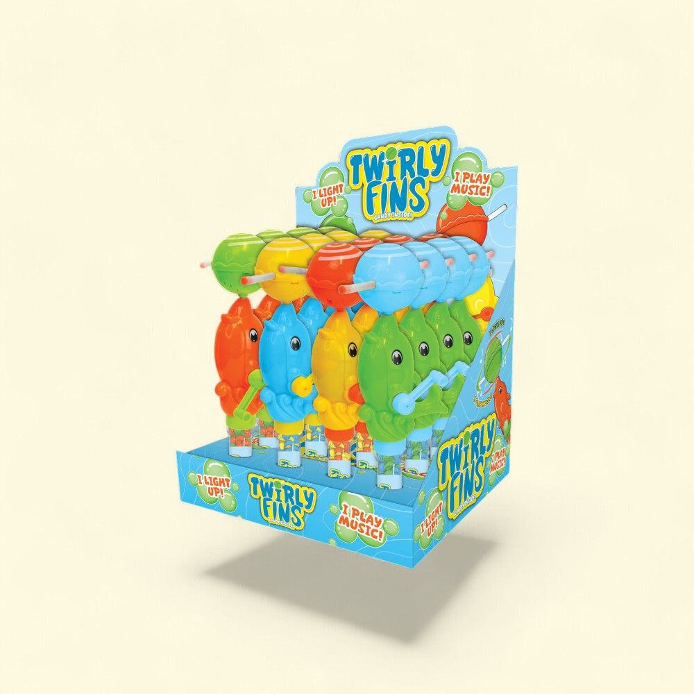 Twirly Fins Novelty Candy with Toy, Fruity (16 Count) — authentic US product shipped worldwide by Treatspree