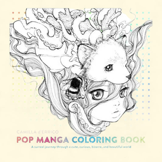 Camilla d'Errico Pop Manga Coloring Book, 80 pages