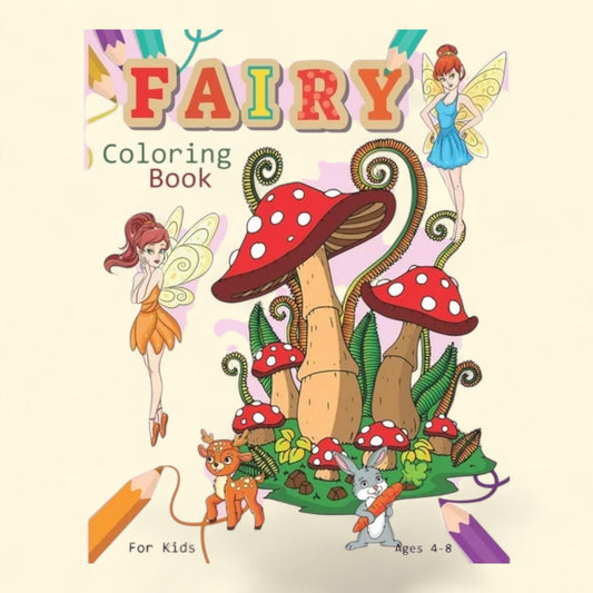 Fairy Coloring Book, Kids Ages 4-8, Paperback
