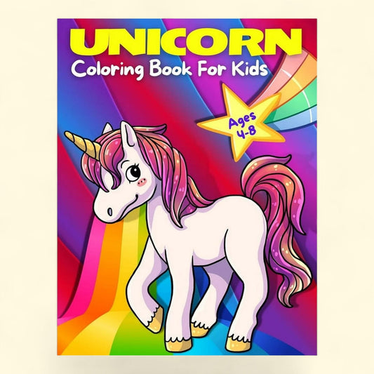 Unicorn Coloring Book, Kids Big Coloring And Activity Books, 9 in