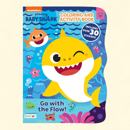 Bendon Baby Shark Coloring and Activity Book, 64 Pages