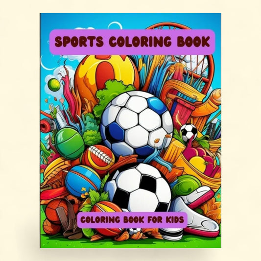 Sports Coloring Book,  Kids, 8.50 x 0.17 x 11.00 in