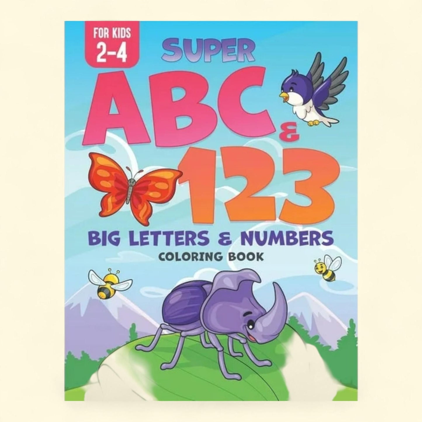 Super ABC & 123 Coloring Book, 2-4 (Large Print)