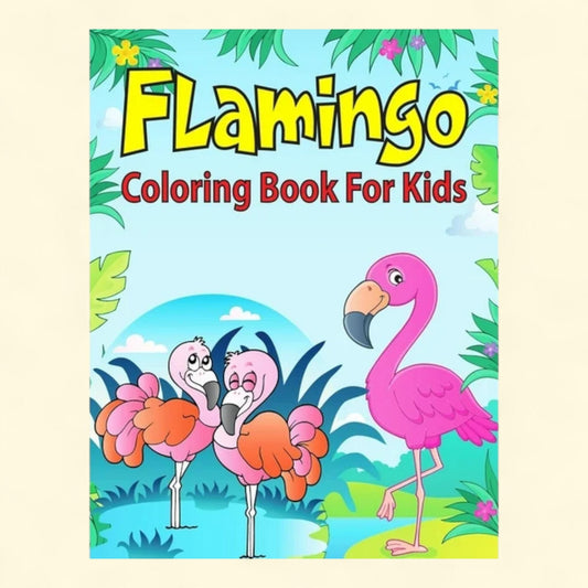 Flamingo Coloring Book for Kids, Ages 4-8, Paperback