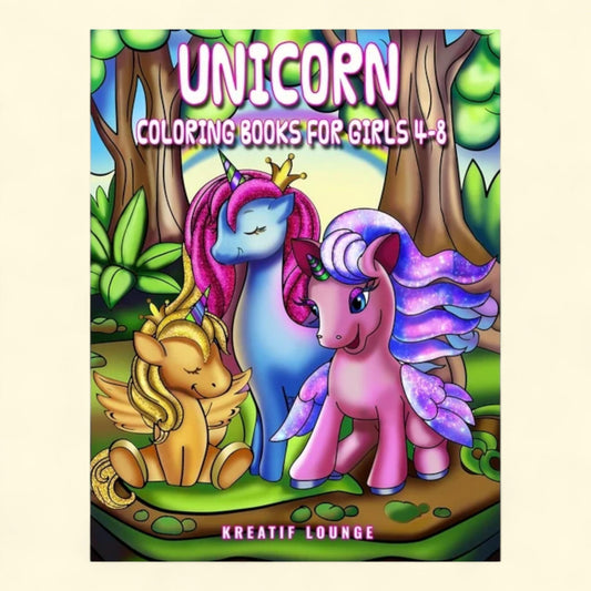 Unicorn Coloring Books for Girls, Ages 4-8: Art Activity Book, featuring Creative Kids, Size: Unicorn Coloring Books for Girls, Ages 4-8