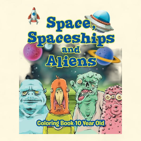 Space Coloring Book, 10 Year Old