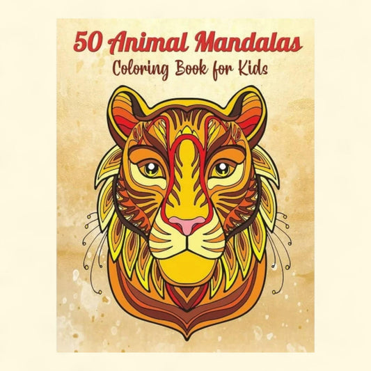 Brand: 50 Animal Mandalas Coloring Book, 9 in