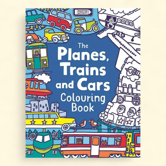 The Planes, Trains and Cars Colouring Book, 7.30 x 0.40 x 1.50 in