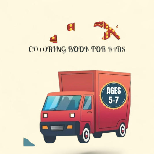 Truck Coloring Book, Kids Ages 5-7: Monster Trucks and More, Toddlers, 9.00 x 6.00 x 1.50 in