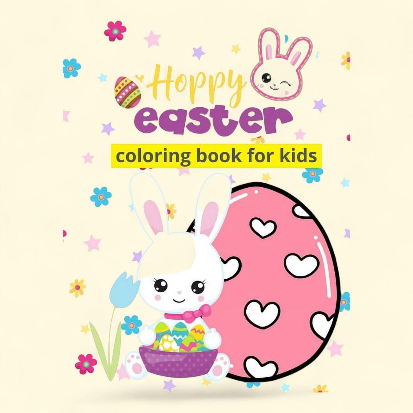 Hoppy Easter: Spring Coloring Book for Kids, 9 in