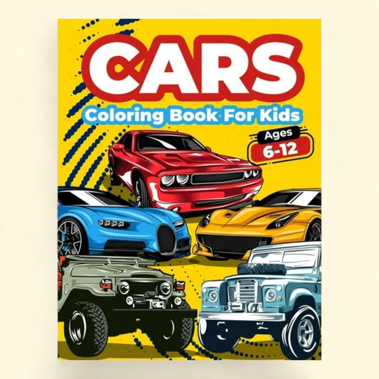 Cars Coloring Book, 6-12 Years: Cool Cars Coloring Pages, 8.5x11 inches
