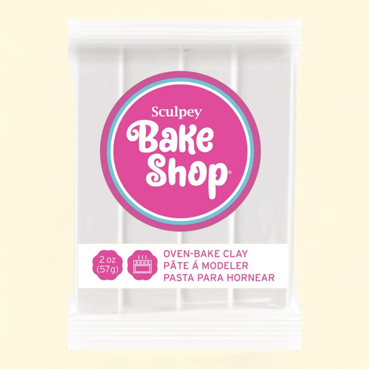 Sculpey Bake Shop Oven Bake Polymer Clay, 2 oz, White