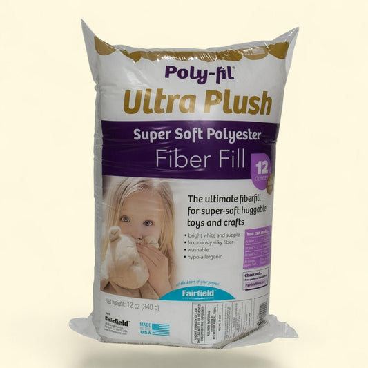 Fairfield Poly-Fil Ultra Plush Super Soft Polyester Fiberfill, 12 oz. Bag