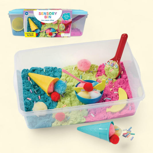 Creativity for Kids Sensory Bin: Ice Cream Shop Playset, Toddler Learning Toys, Ages 3-4+,  Kids Pretend Play Ice Cream Set, Size: Kids Gifts for Girls and Boys