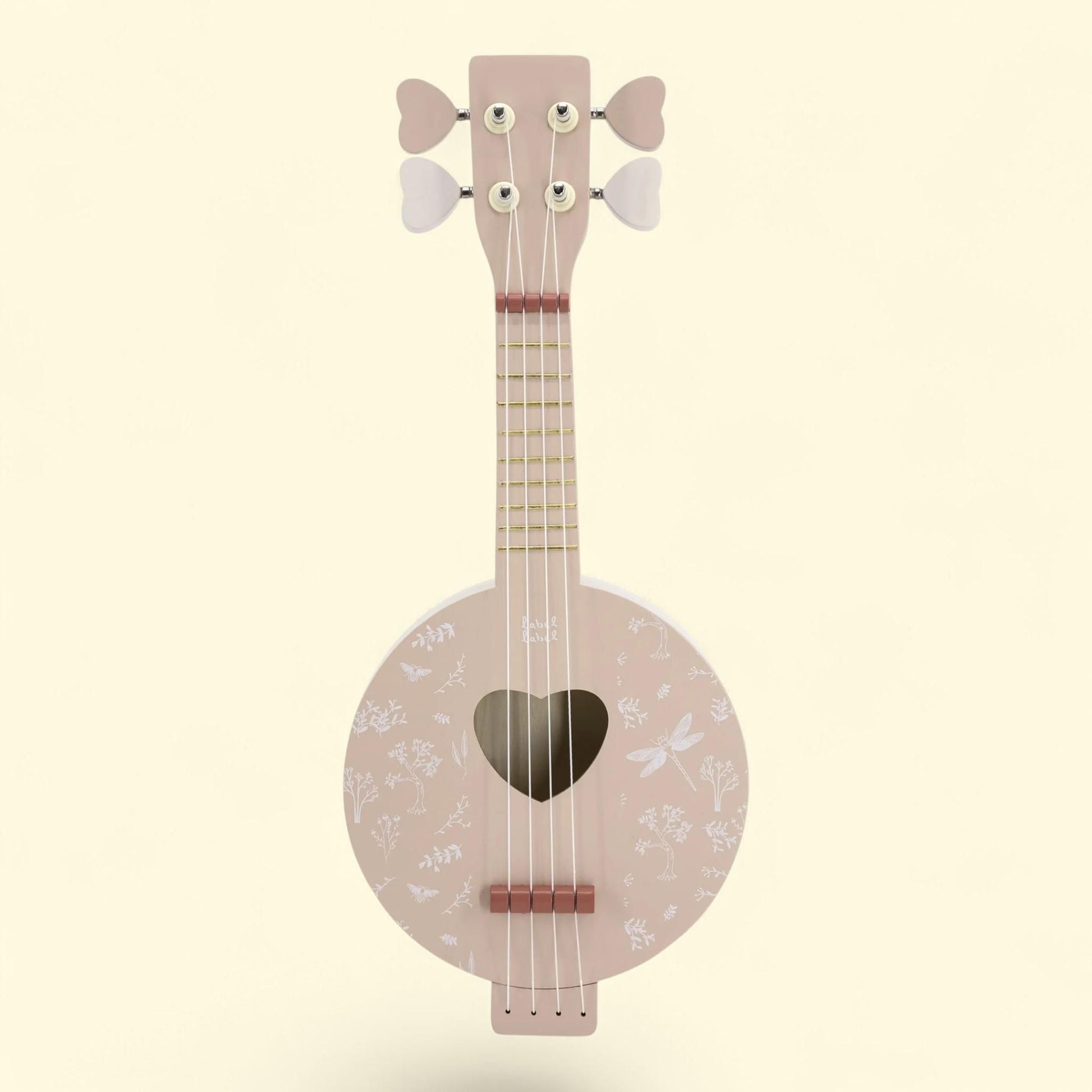 Label Label: Wooden Banjo, Pink, 4 Strings, Kids Ages 3+ — authentic US product shipped worldwide by Treatspree