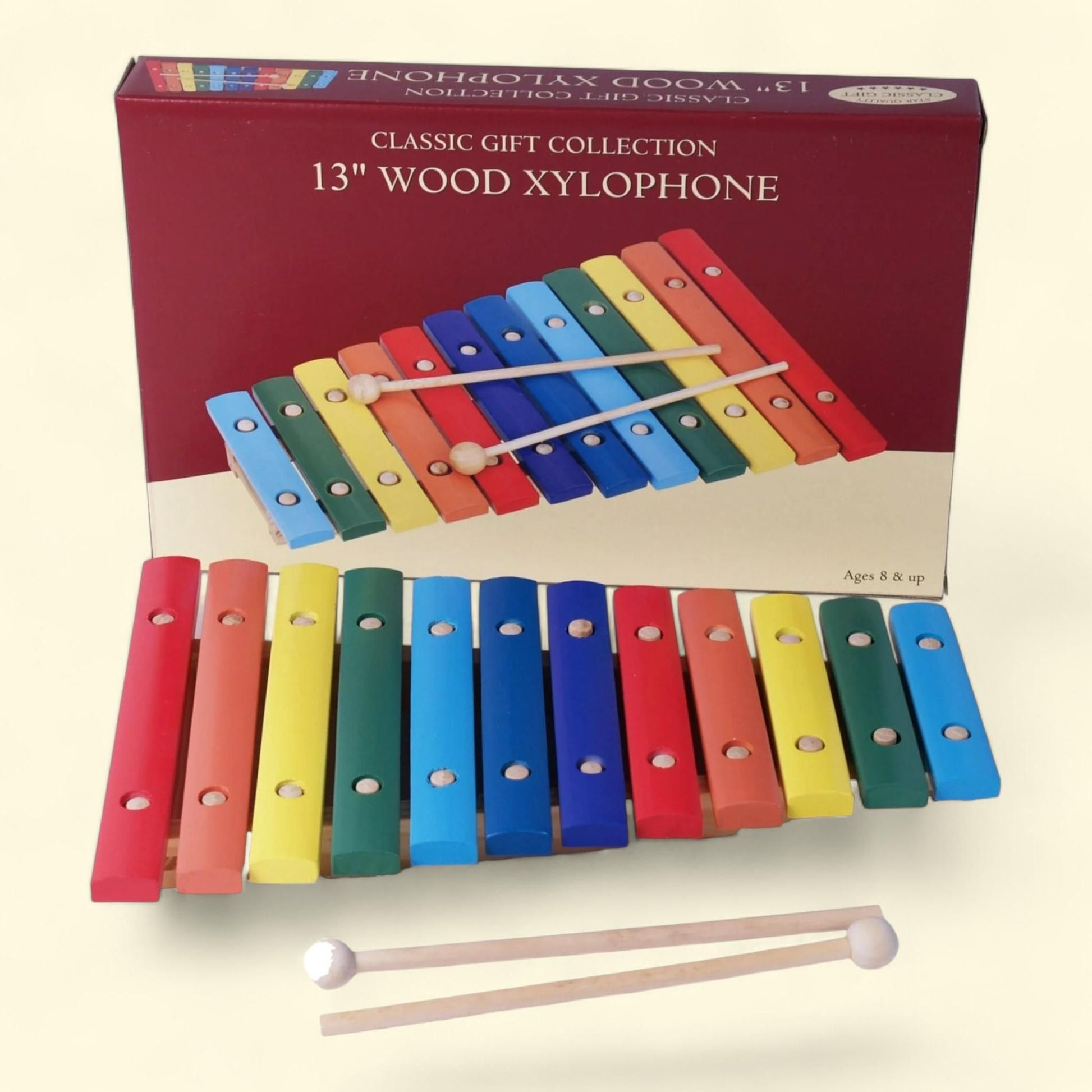 Classic Toy Collection Wood Xylophone, 13.50 x 9.00 x 2.00 Inches — authentic US product shipped worldwide by Treatspree