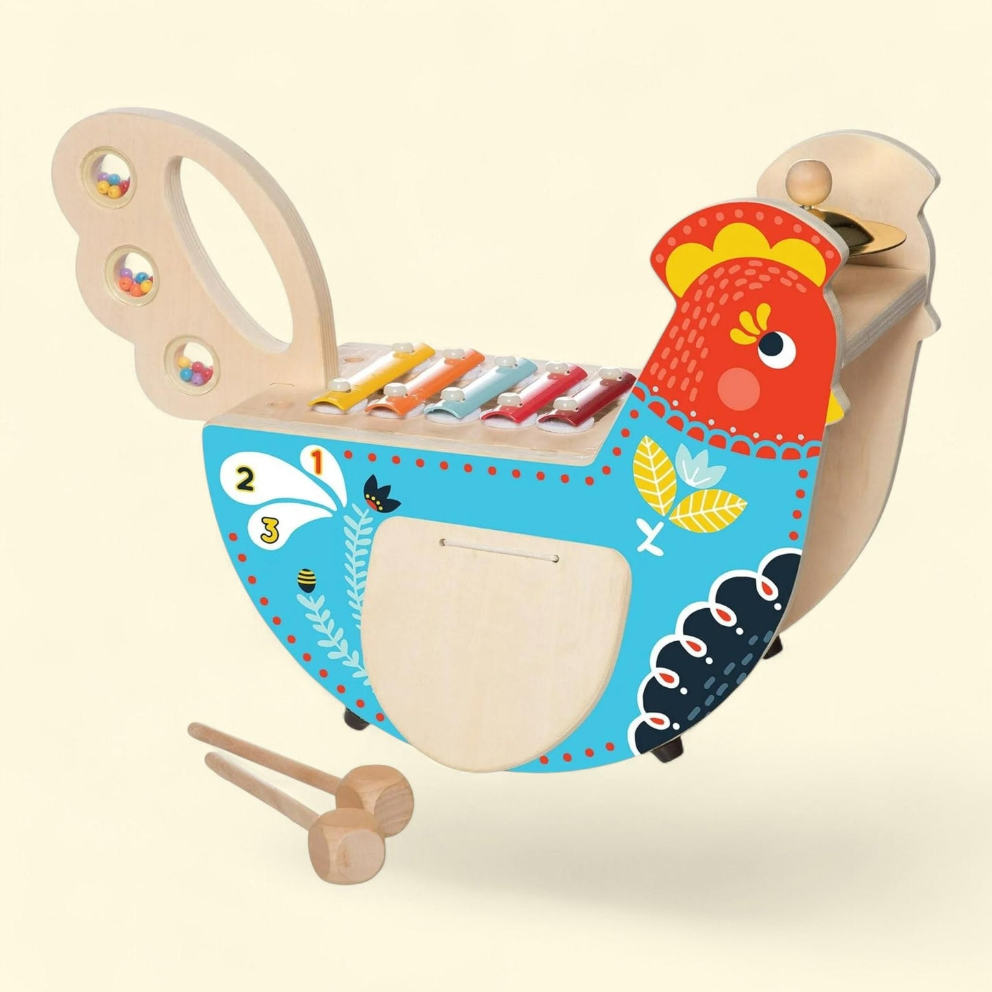 Manhattan Toy Musical Chicken Wooden Instrument, 10.25 in — authentic US product shipped worldwide by Treatspree