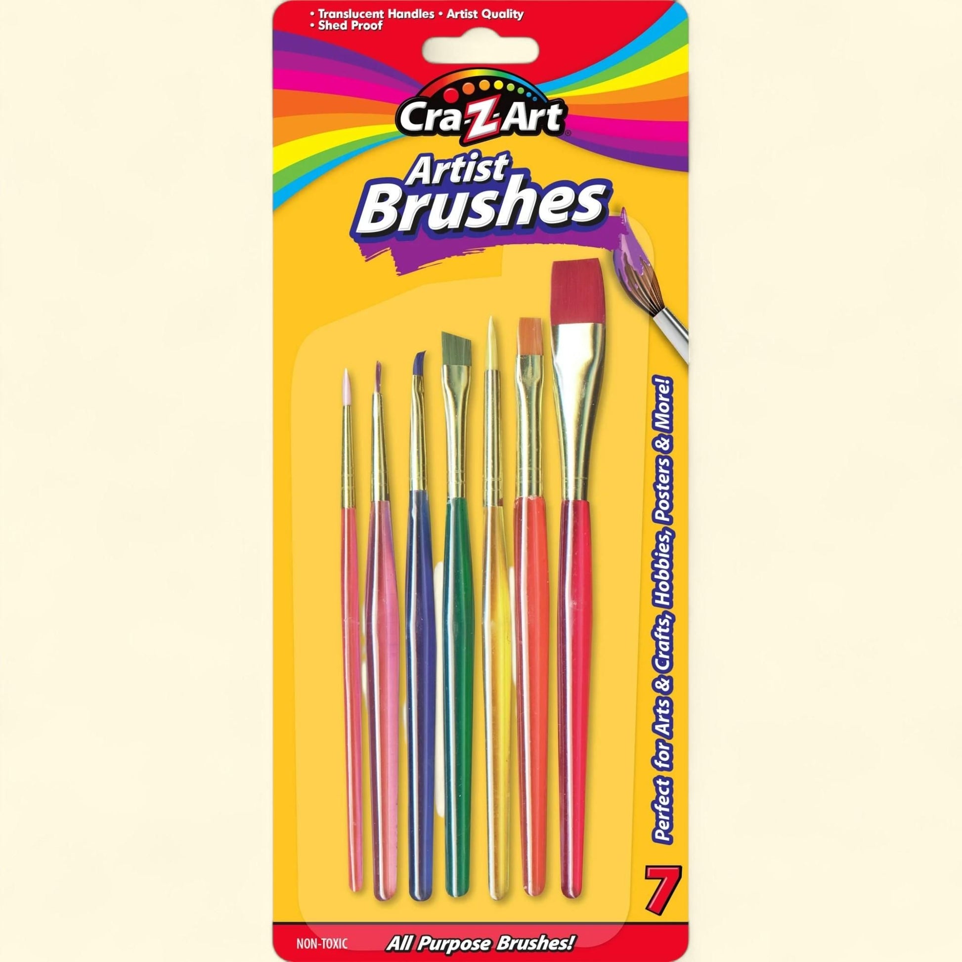 Cra-Z-Art Artist Paint Brushes, Multicolor, 7 Count — authentic US product shipped worldwide by Treatspree