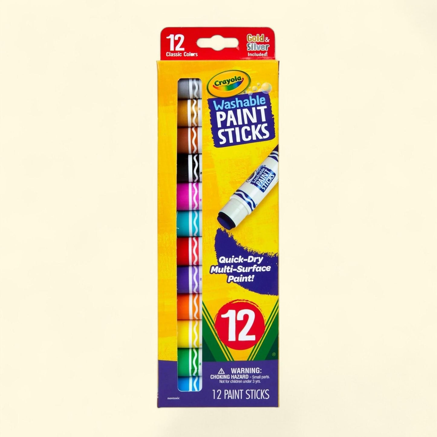 Crayola Quick Dry Paint Sticks, 12 Count — authentic US product shipped worldwide by Treatspree