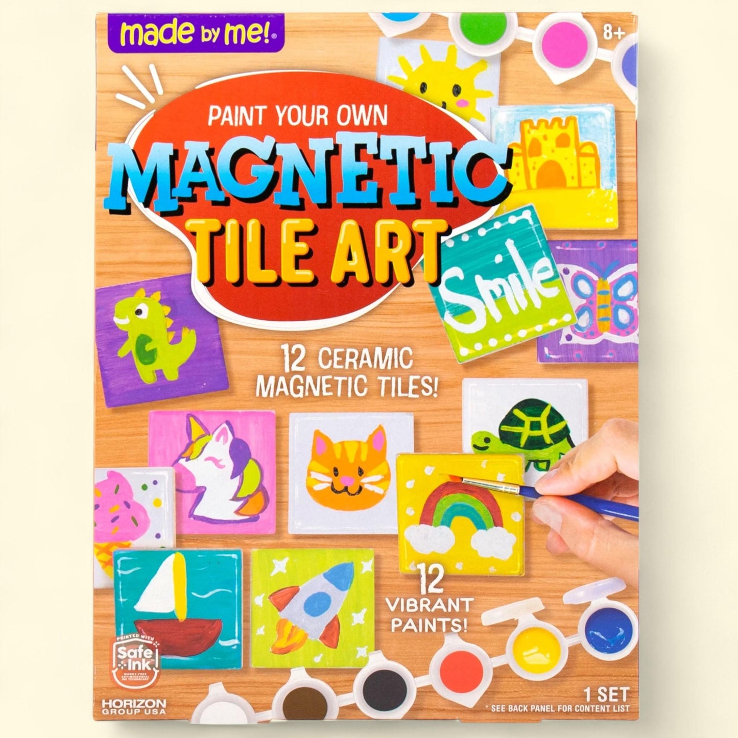 Made By Me Magnetic Tile Art, Paint Your Own, One Size
