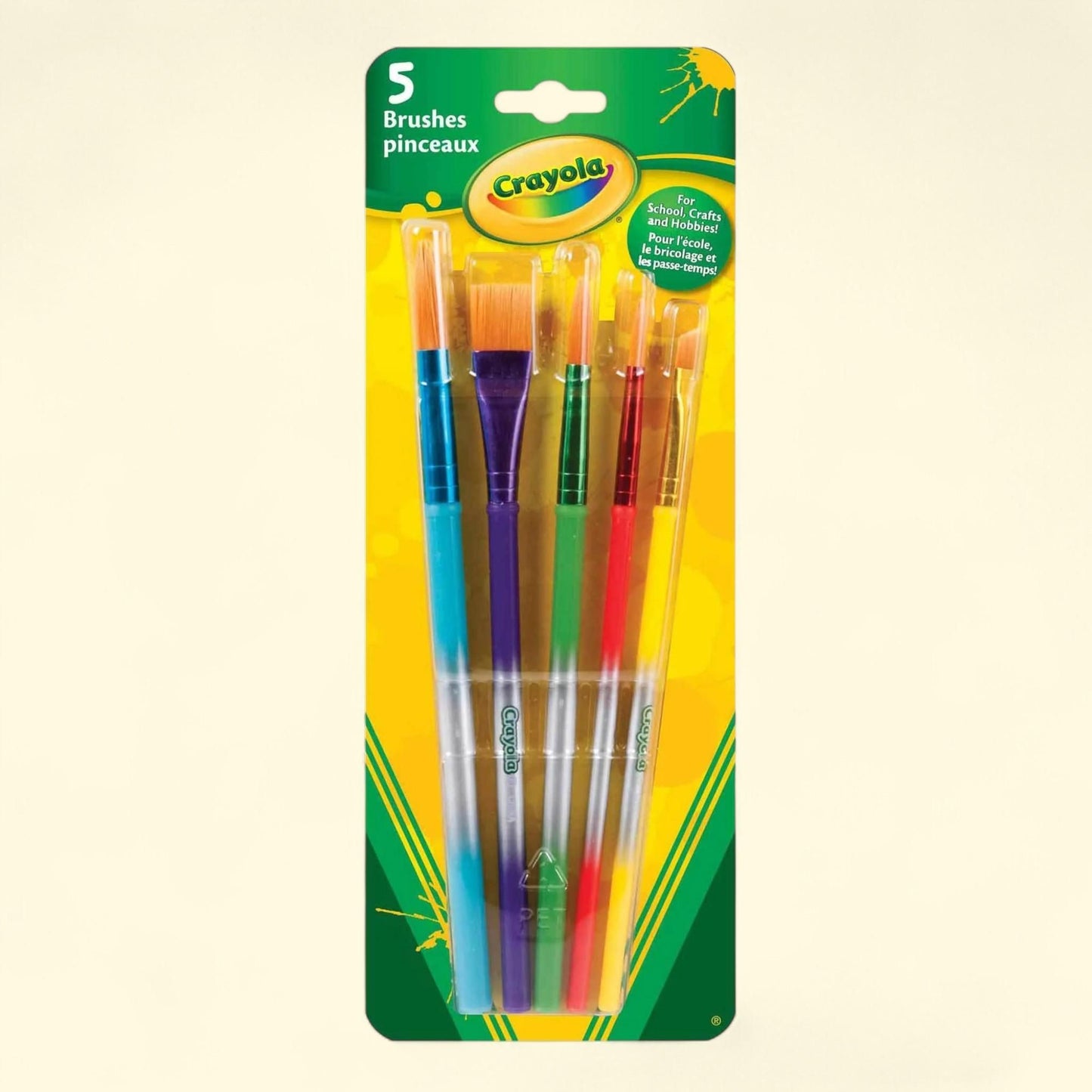 Crayola Paintbrush Set, 5 Paint Brush Styles — authentic US product shipped worldwide by Treatspree