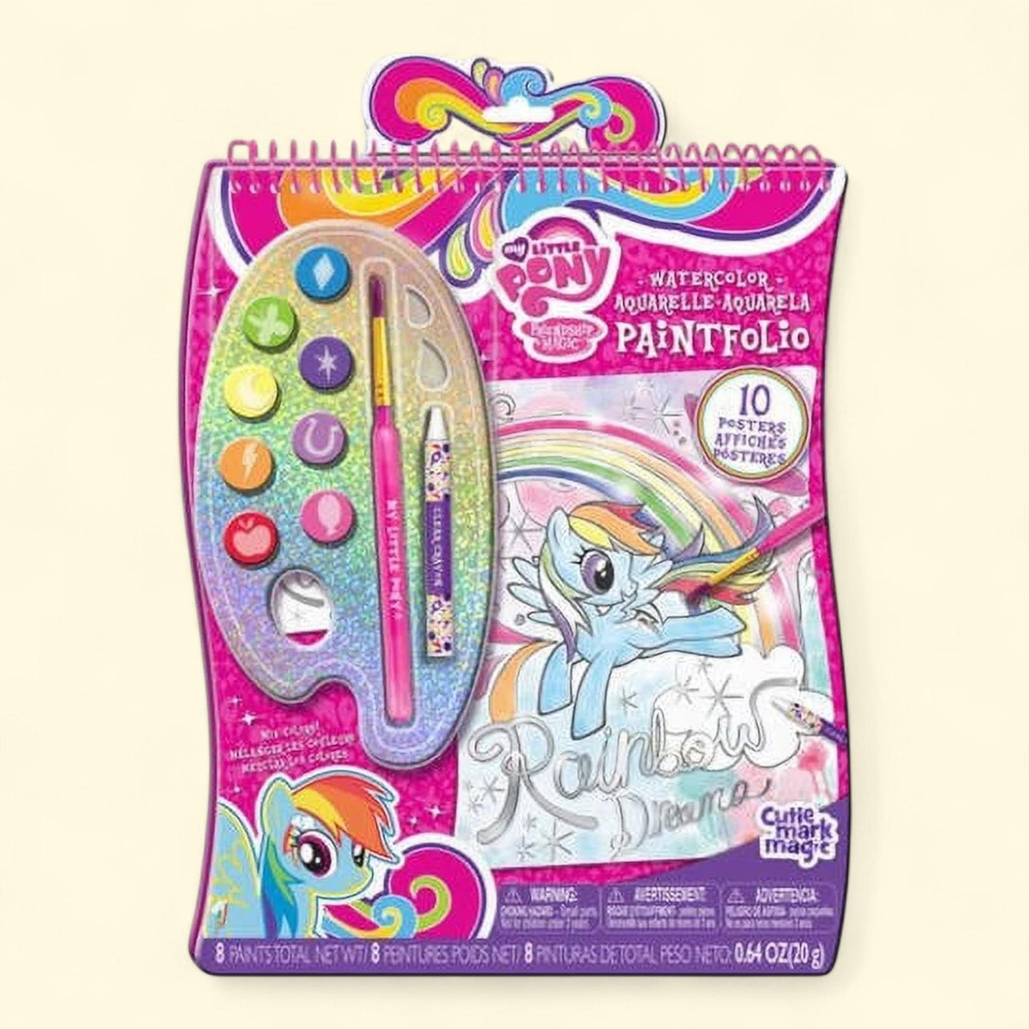 My Little Pony Watercolor Paintfolio, Size