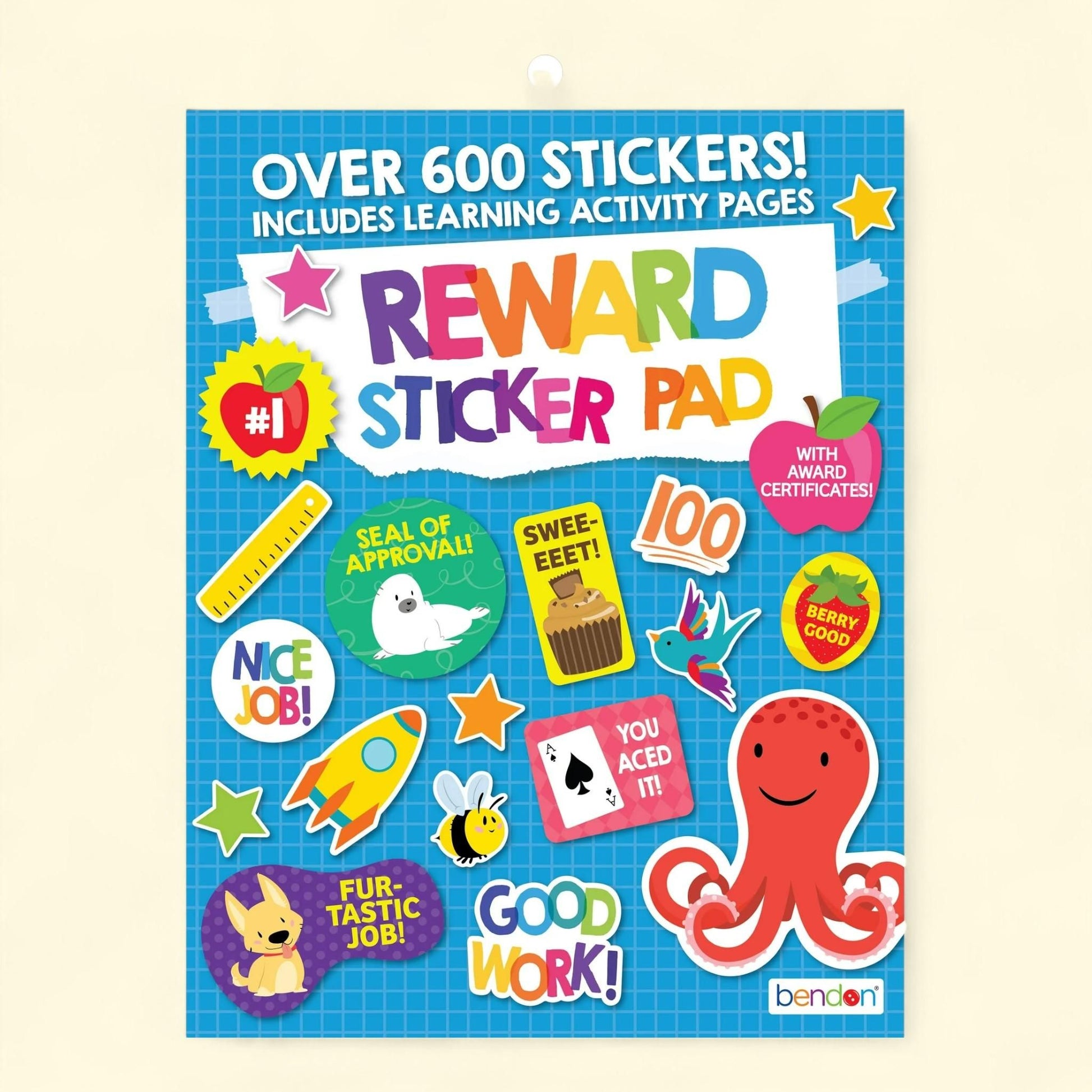 Bendon Reward Sticker Pad, Over 600 Stickers — authentic US product shipped worldwide by Treatspree