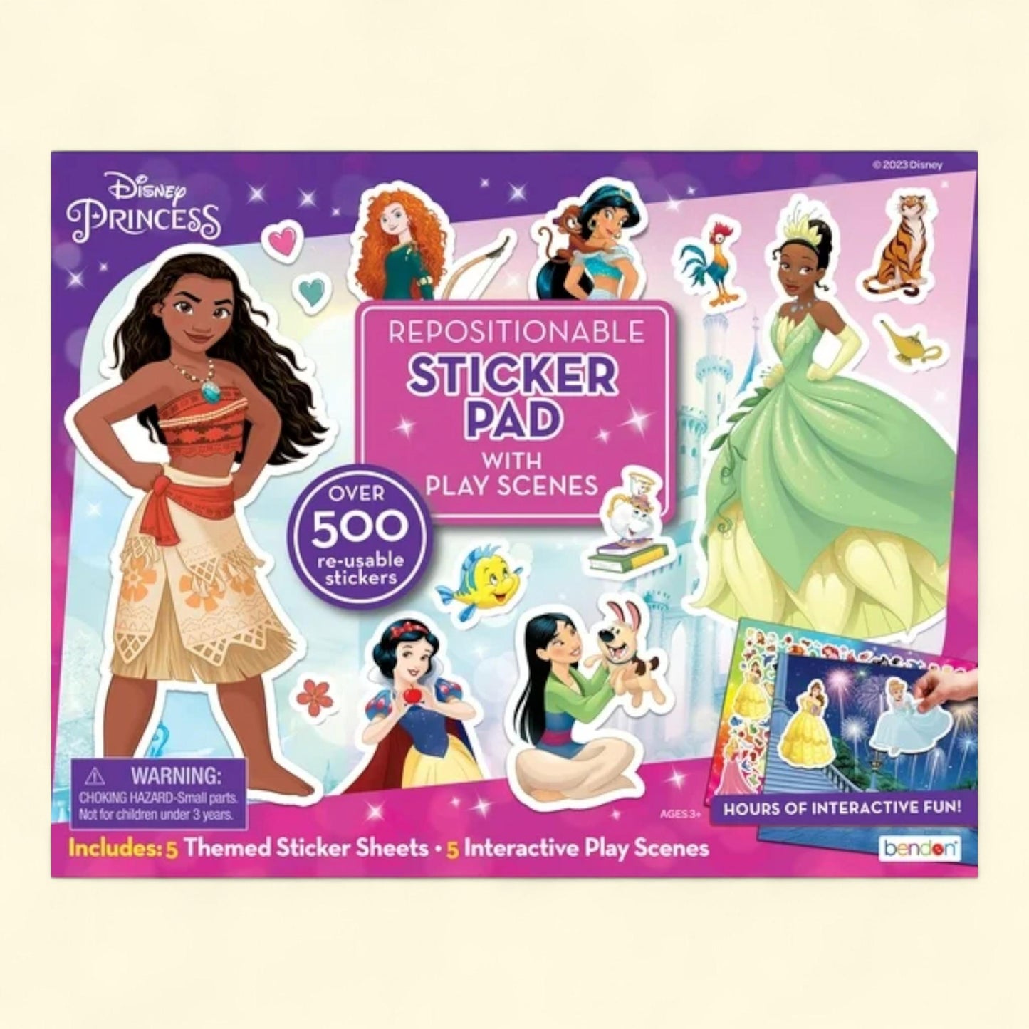 Disney Princess Sticker Pad, 500+ Stickers, 5 Play Scene Pages