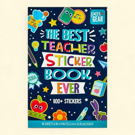 Pen+Gear Teacher Reward Sticker Book, 18 Sheets