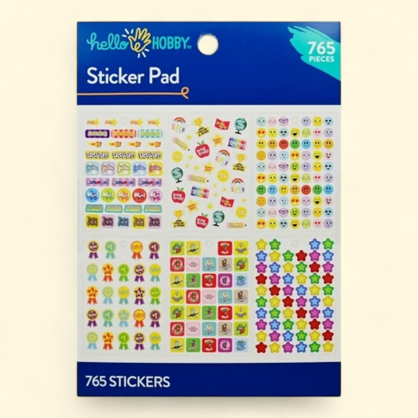 Hello Hobby Teacher Reward Sticker Pad, 765 Count