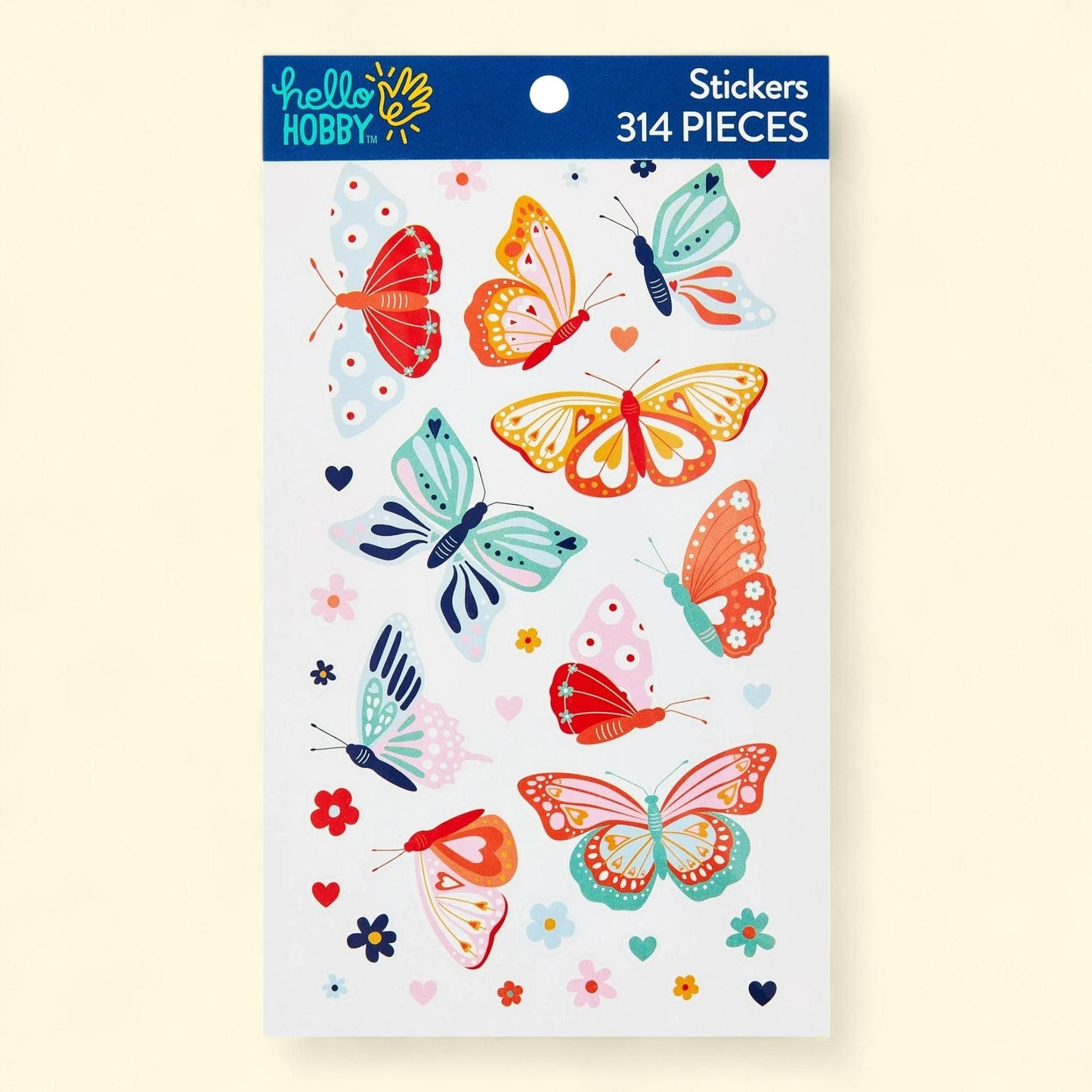 Hello Hobby Flower and Butterfly Sticker Book, 314 Pack