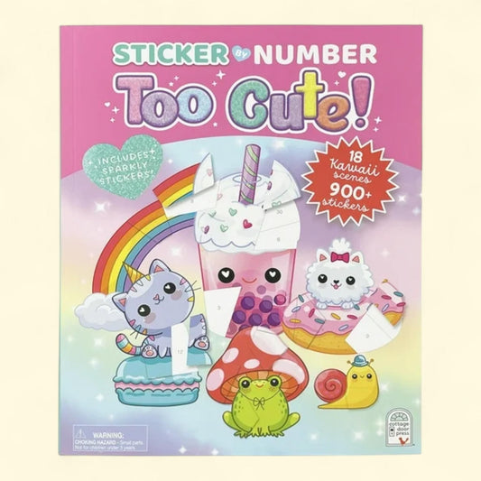 Sticker by Number Too Cute!, Paperback