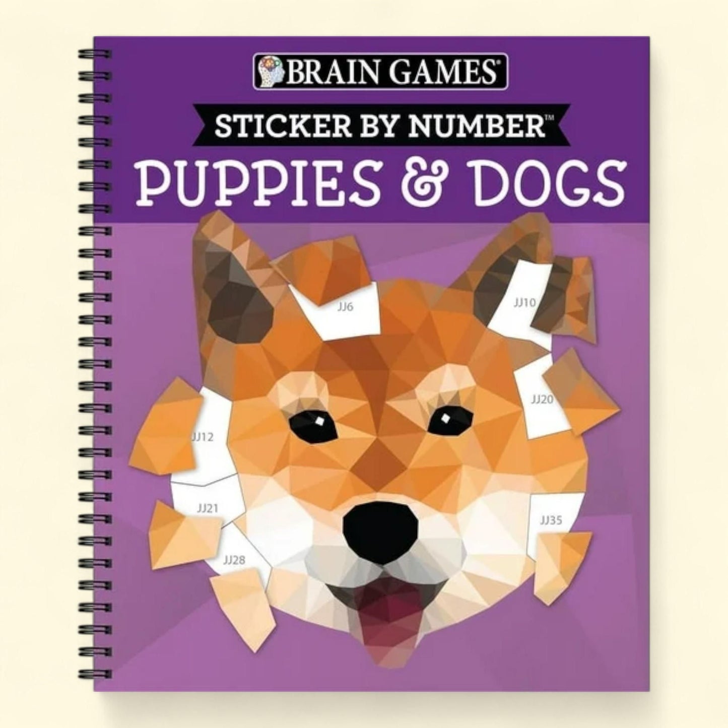 Brain Games - Sticker by Number: Puppies & Dogs, 2 Books in 1 (42 I... — authentic US product shipped worldwide by Treatspree