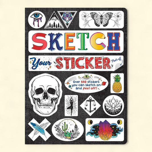 Piccadilly Sketch Your Sticker Journal, 7.3 x 9.7"