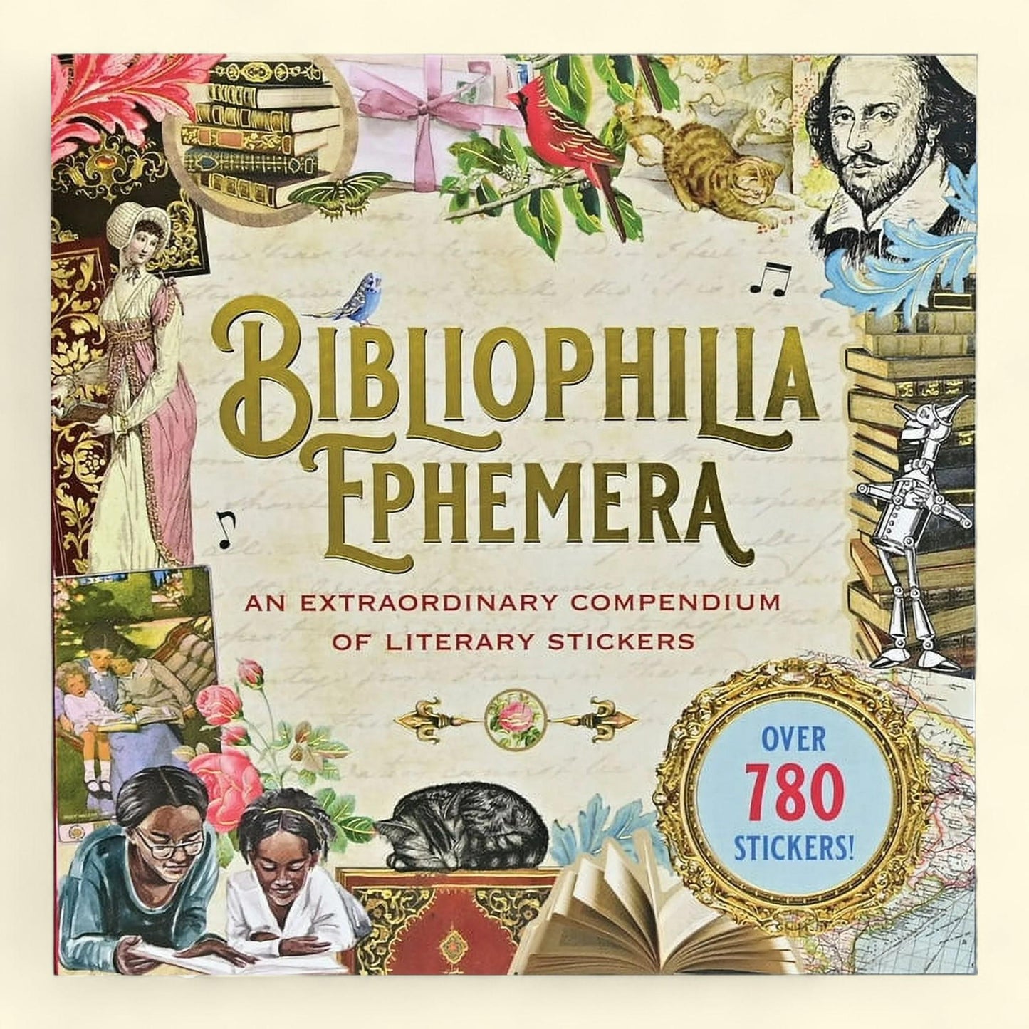 Bibliophelia Ephemera Sticker Book, Over 780 Stickers, Paperback
